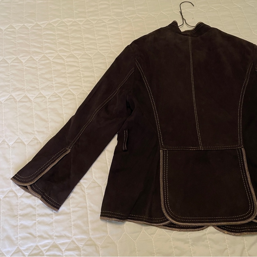 BCBGMAXAZRIA Brown Genuine Leather Jacket Small - Picture 7 of 9